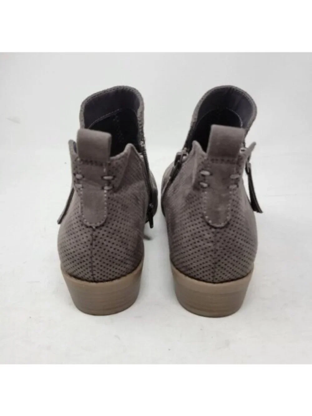 Universal Thread | Dylan Ankle Boots Lazer Cut Double Zip Booties Gray